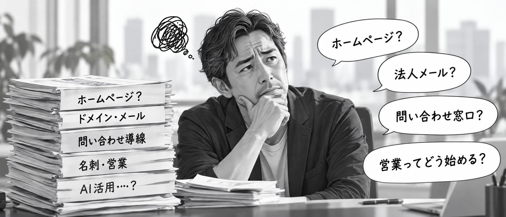 独立準備で悩む男性